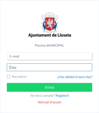 Registrar usuari