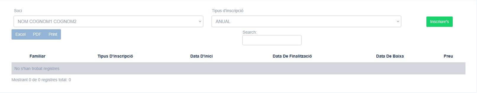 Confirmació d'inscripció